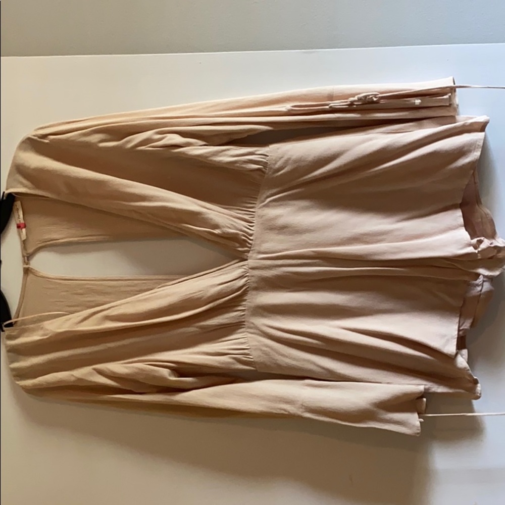 Tan long sleeve romper